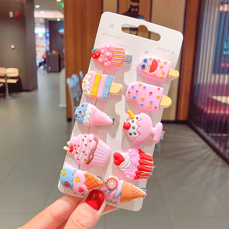 Kẹp tóc hình cây kem siêu dễ thương cho bé