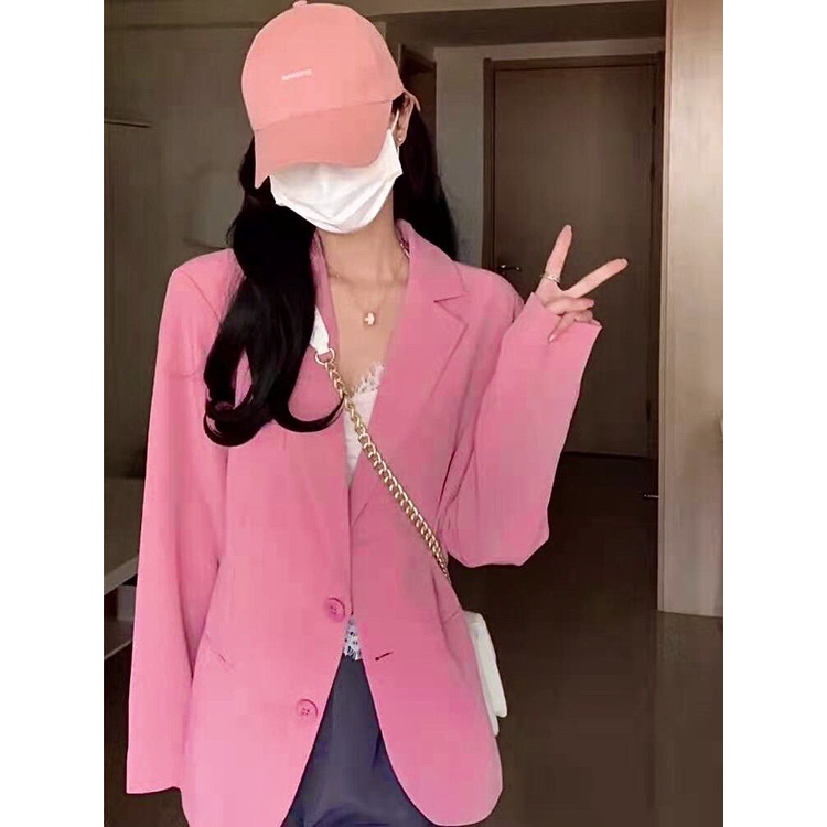 Áo Khoác Vest Phom Rộng Áo Blazer Nữ Áo Blazer 2 Nút Áo Khoác 2 nút Áo Blazer Bigsize  Có sẵn