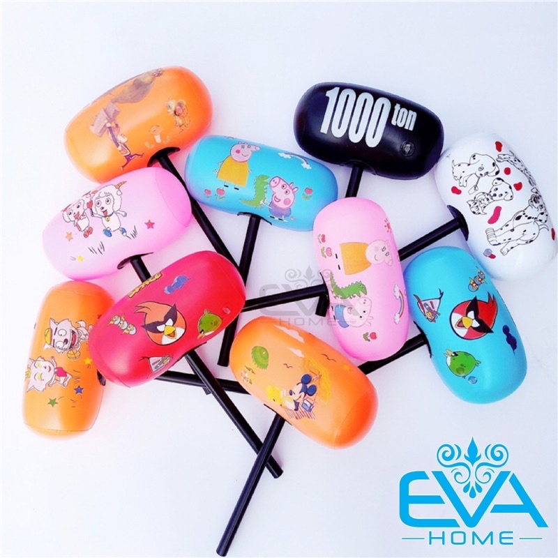 Đồ Chơi Bơm Hơi Búa Tạ Cầm Tay Hoạ Tiết Hoạt Hình Lớn Large Cartoon Inflatable Hammer 70 Cm