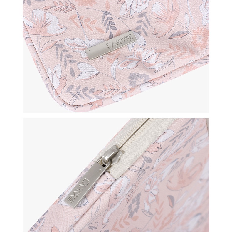 CanvasArtisan Túi da đựng laptop có ngăn trước chống thấm nước in họa tiết hoa cho Matebook Air Pro 11/12/13/14/15 Inch