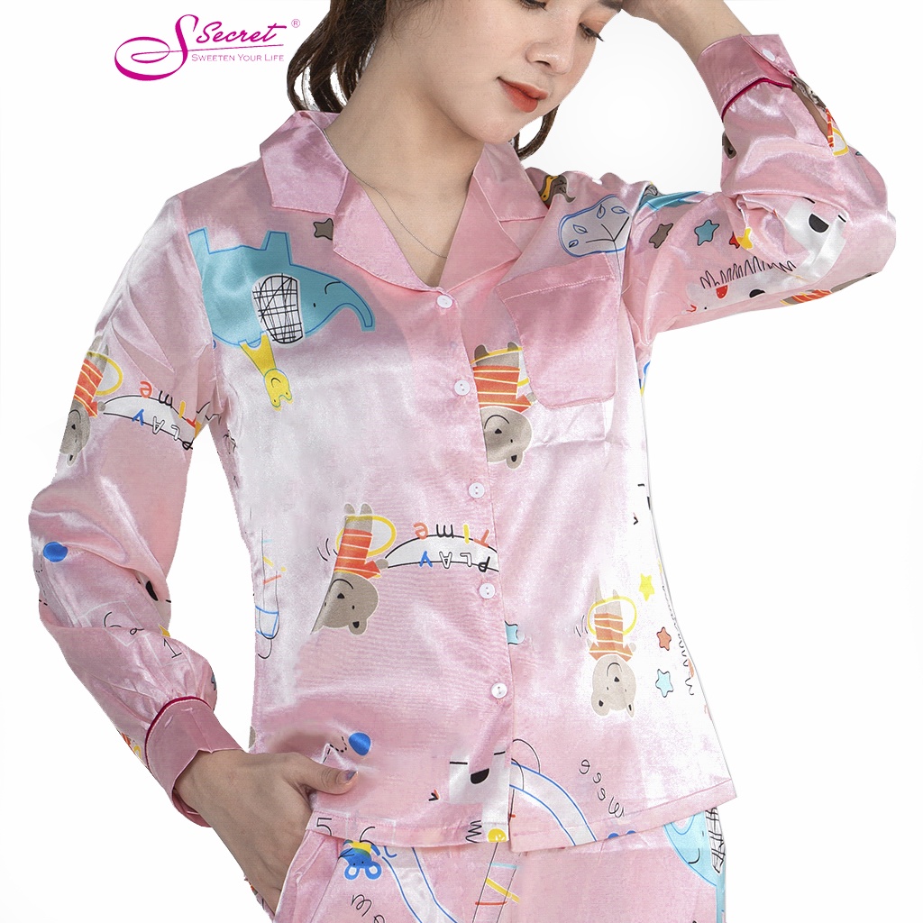 [Mã LT50 giảm 50K đơn 150K] Đồ bộ mặc nhà ngủ nữ pijama dài tay Sweeten your life TGLUAHINH | BigBuy360 - bigbuy360.vn