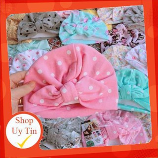 Mũ/Nón turban có nơ cho bé gái từ 3-18 tháng