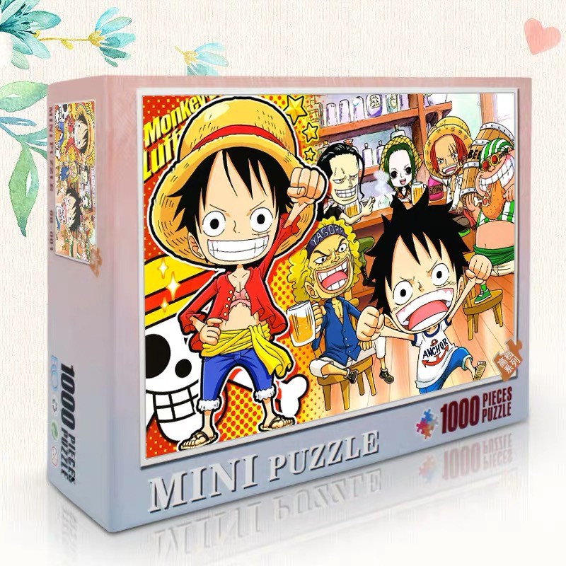 [ToyStory] Bộ Xếp Hình 1000 Miếng One Piece Size 38x26cm Lắp ráp Hình Tranh Treo Tường Luffy Mảnh Ghép