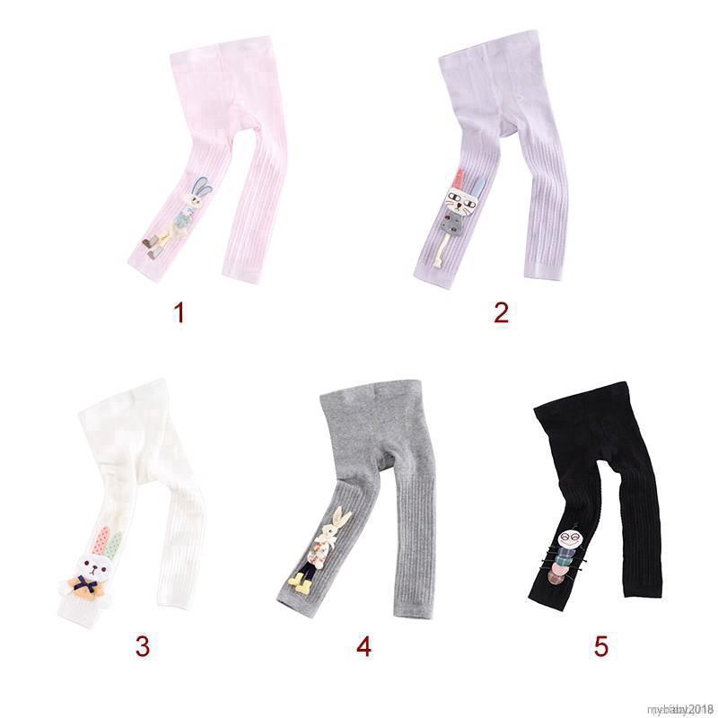 Quần Legging Co Giãn In Hình Thỏ Dễ Thương Cho Bé Gái