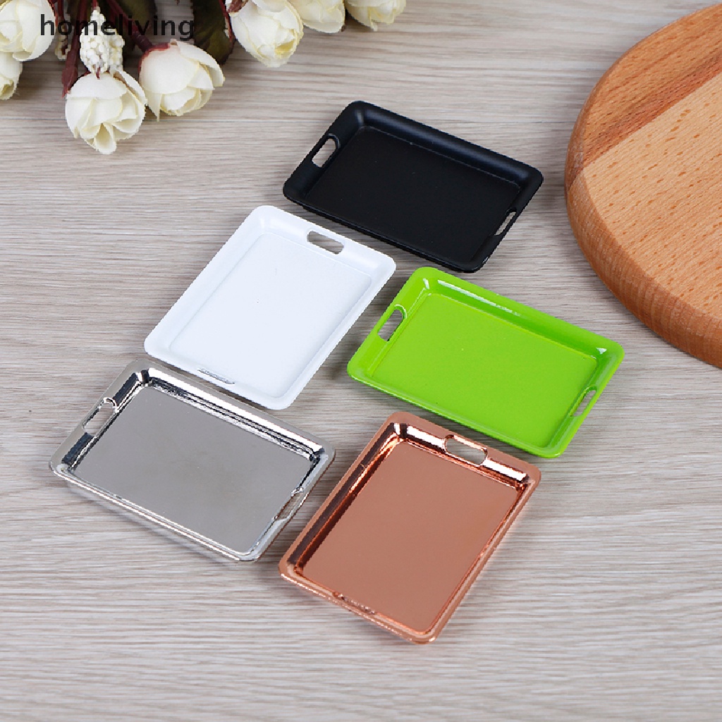 Khay Kim Loại Mini 1: 12 42mm * 60mm Trang Trí Nhà Búp Bê