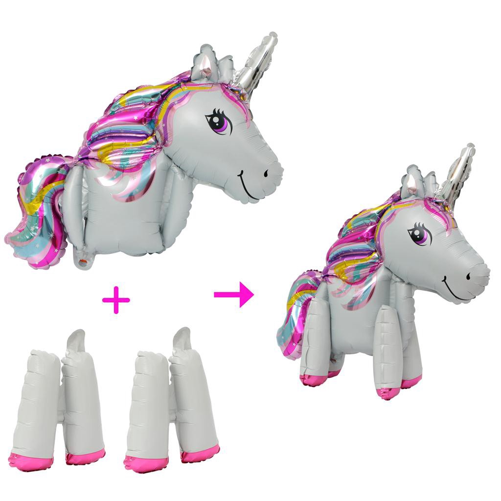 Bong bóng hình ngựa một sừng dễ thương dùng trang trí tiệc