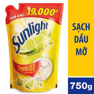 Nước Rửa Chén Bịch Sunlight Với Chiết Xuất Chanh 750g