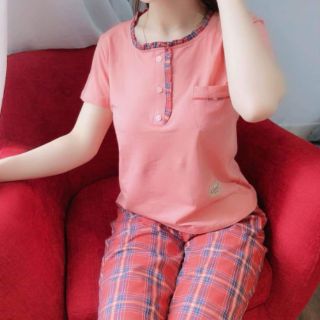 Bộ lửng áo cotton, quần thô hàn clovers