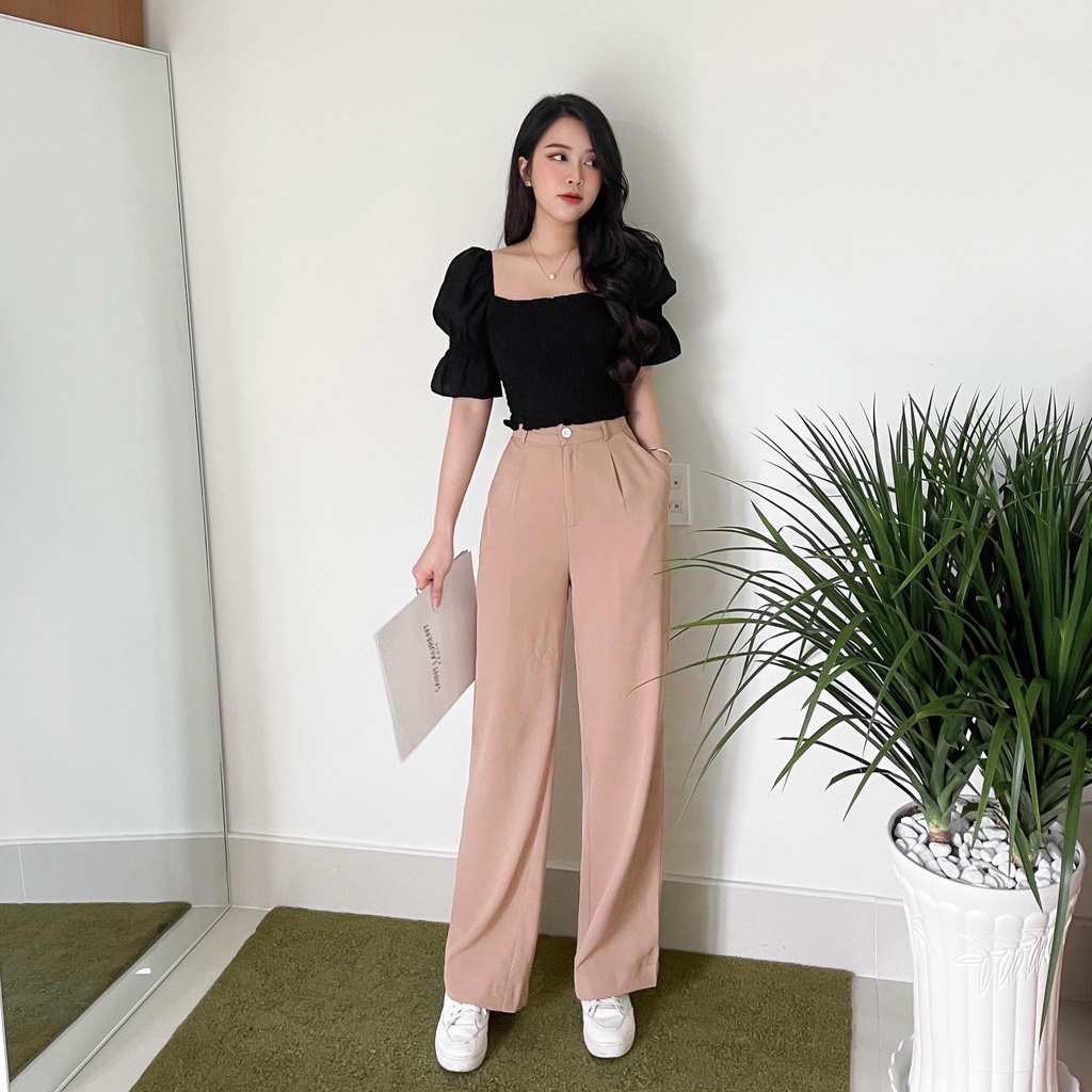 QUẦN TÂY SUÔNG XẾP LY ZAREEN TRS17 NÂU