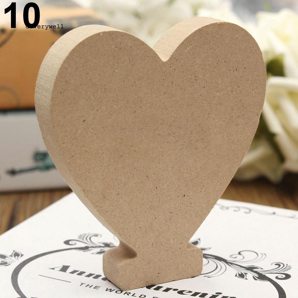 Chữ cái/trái tim/chữ "&" bằng gỗ 10cm x 10cm x 1.5cm dùng trang trí