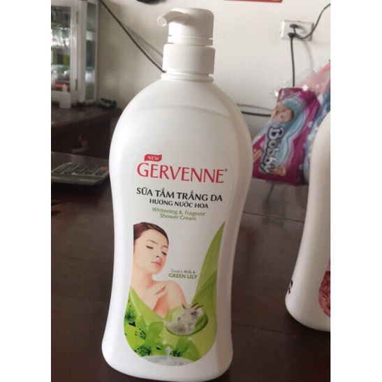 Sữa Tắm Trắng Da Gervenne 900G lưu hương lâu làm mềm da