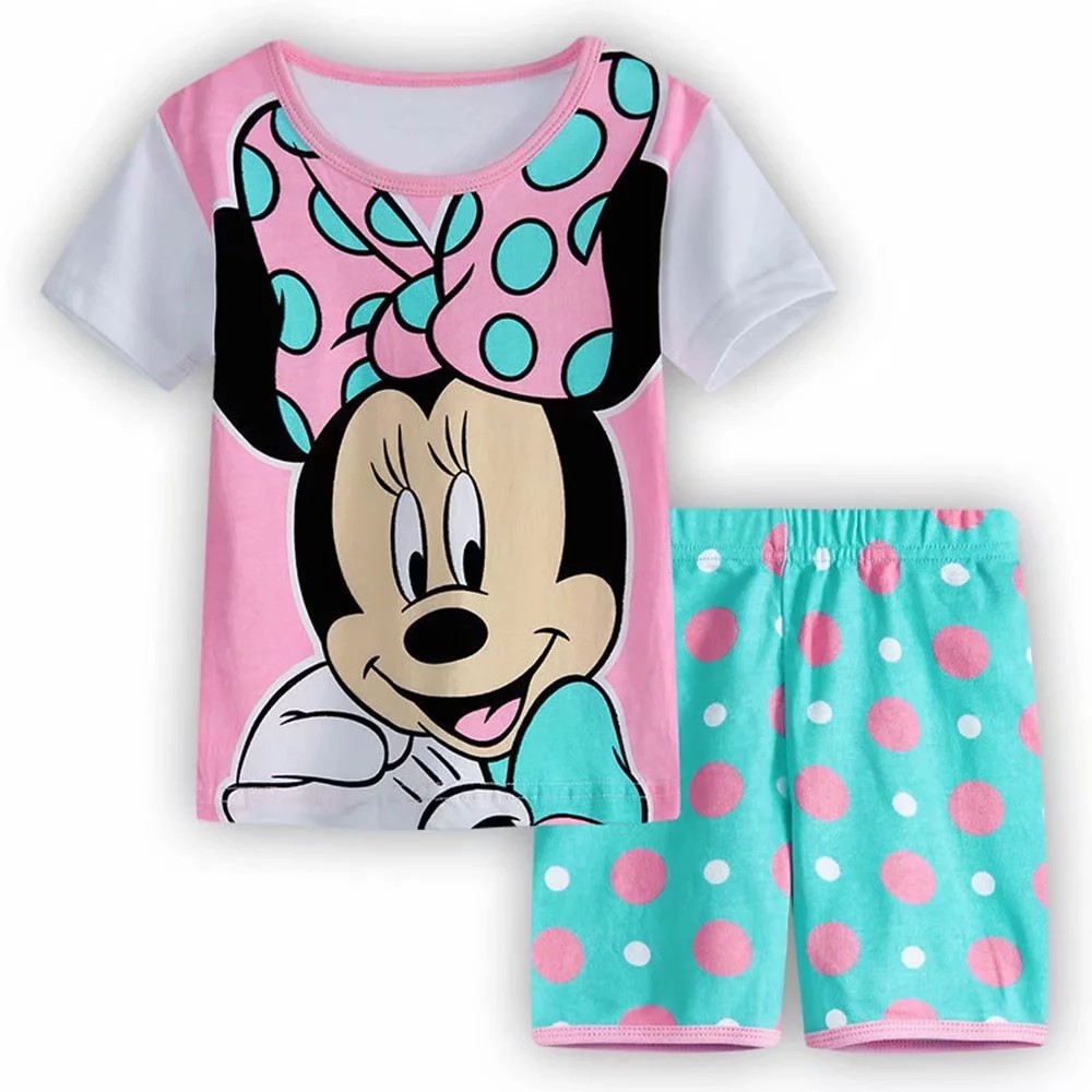 Bộ đồ ngủ cho bé gái in hình chuột Mickey Minnie xinh xắn