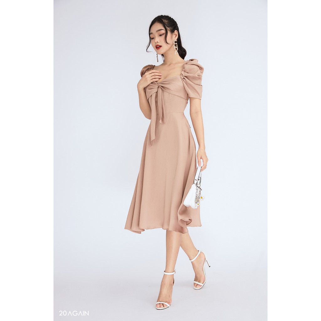 Đầm xoè phối tay bồng 20Again DEA0815 | BigBuy360 - bigbuy360.vn