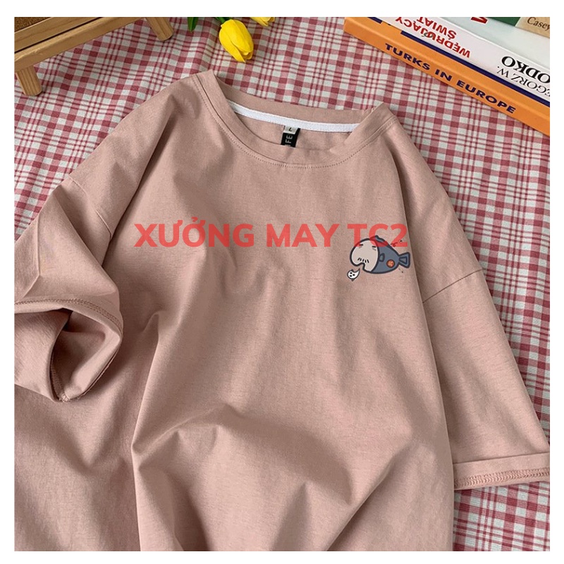 Áo thun unisex nam nữ form rộng, áo phông tay lỡ unisex form rộng chất cotton mát mịn thấm hút mồ hôi XƯỞNGMAYTC2