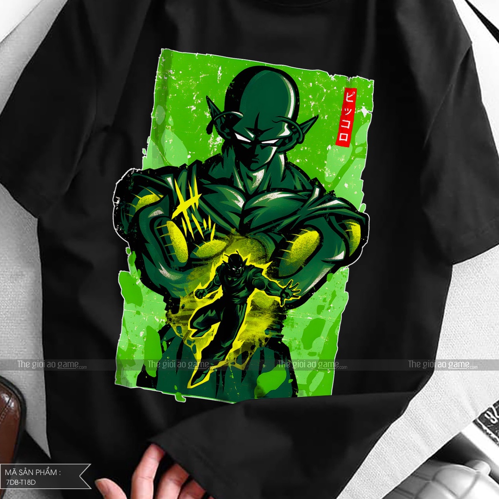 Áo Goku Piccolo T18 Mới, Áo thun Unisex Nam Nữ Son Goku 7 Viên Ngọc Rồng Dragon Ball Có size nhỏ cho bé Thegioiaogame
