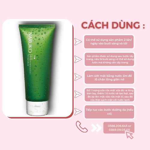 Sữa rửa mặt Naruko Tea Tree Purifying Clay Mask and Cleanser 120g SRM1499