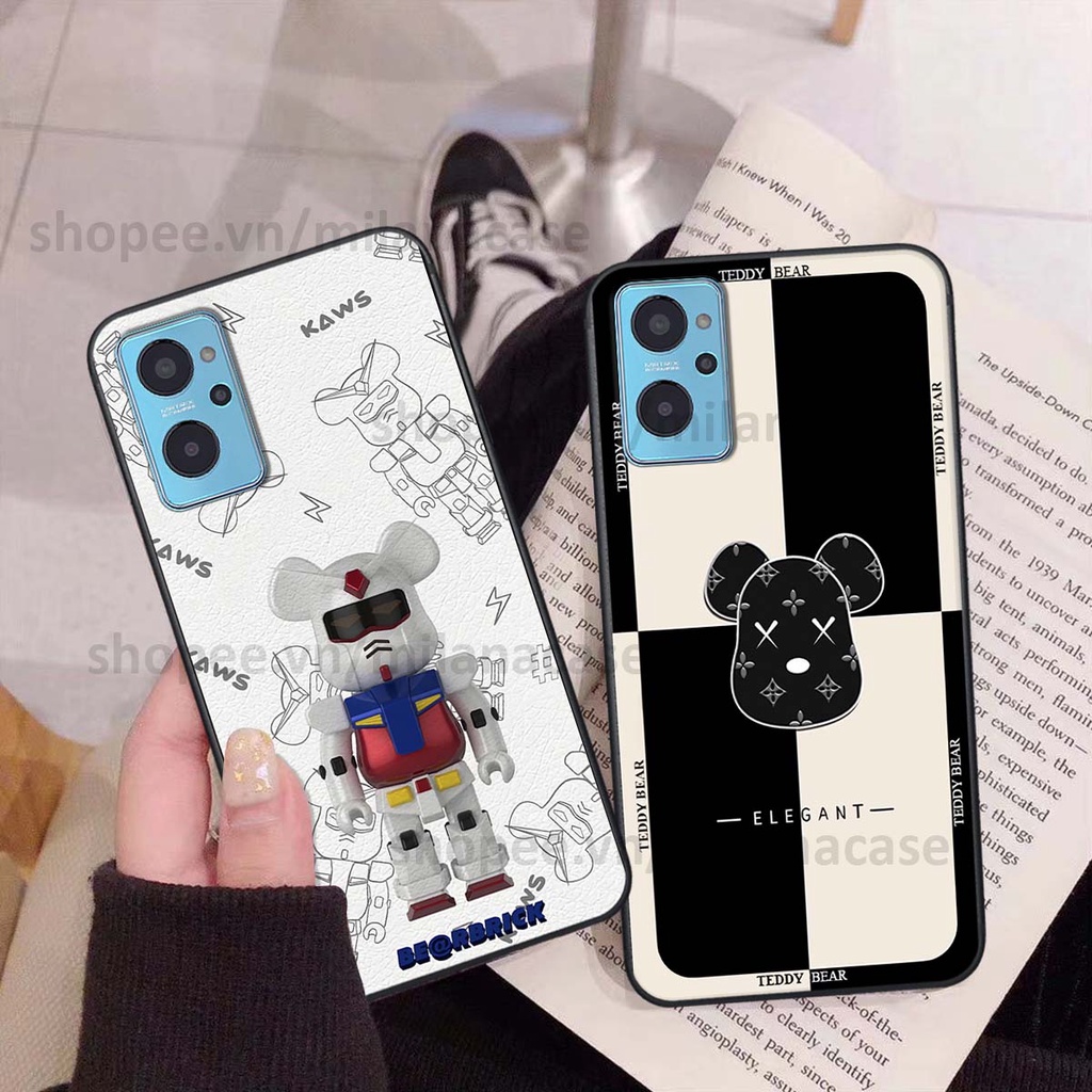 Ốp Realme 9i gấu be@rBrick gấu Teddy Kaws siêu đẹp, phong cách, cá tính