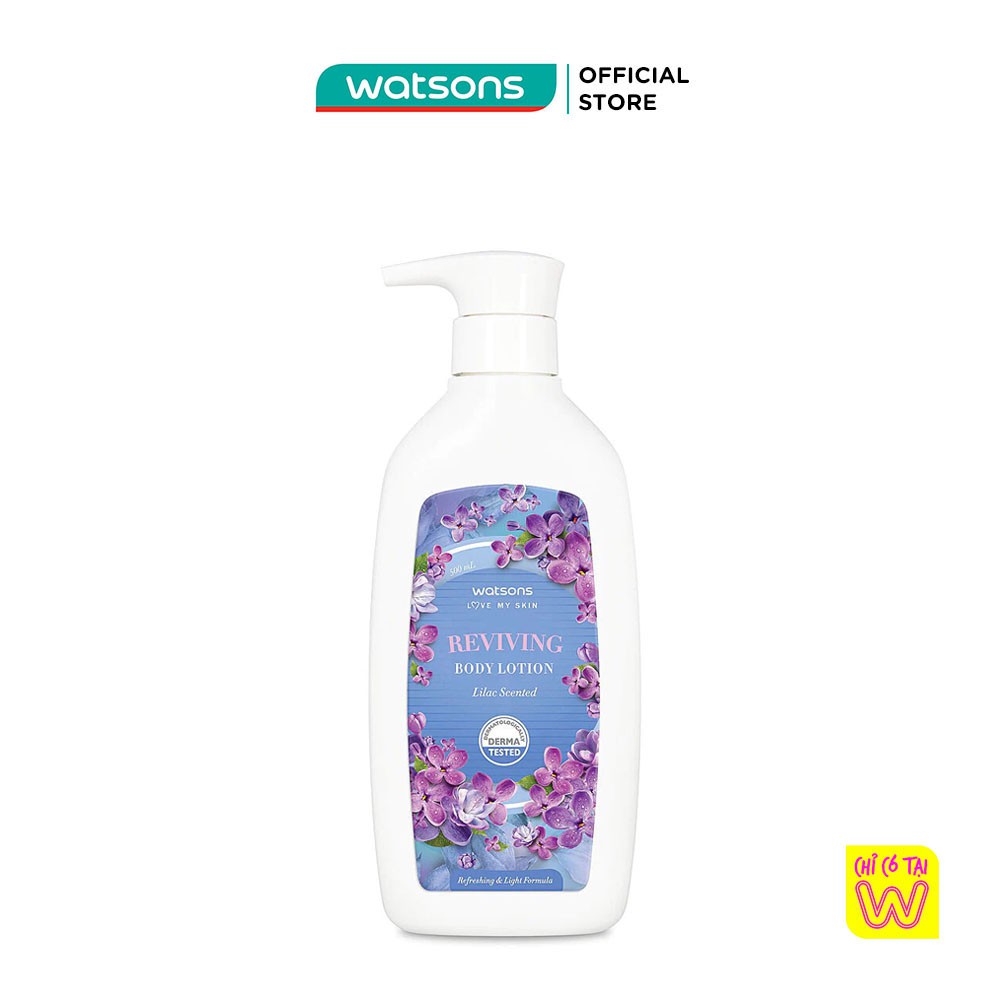 Sữa Dưỡng Thể Watsons Reviving Lilac Hương Hoa Lilac Giúp Phục Hồi Làn Da 500ml