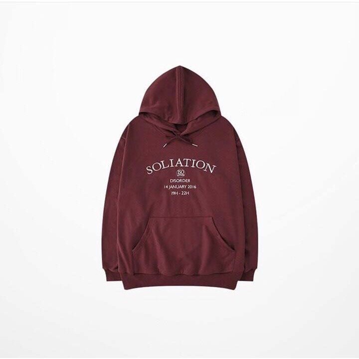 Áo Hoodie Soliation Đỏ PEONYB Nữ [FREESHIP] Sweater form rộng tay bồng, nỉ bông phong cách vintage cá tính Ulzzang | BigBuy360 - bigbuy360.vn