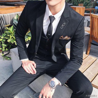 Set đồ vest chú rể form ôm thanh lịch cho nam