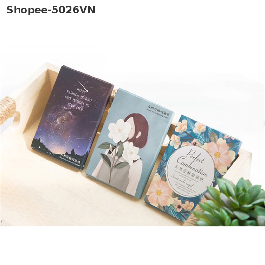 [Hàng mới về] Set 100 giấy thấm dầu da mặt làm sạch tiện lợi