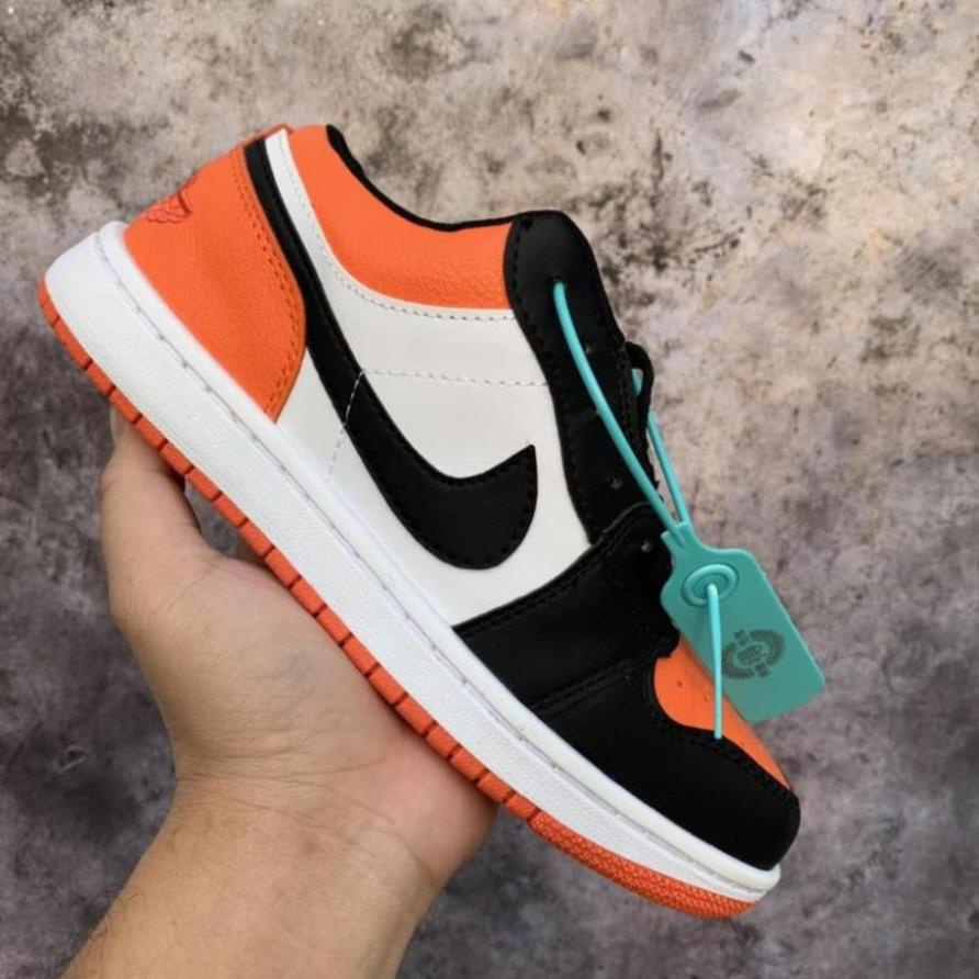 Giày JORDAN 1 low đen cam , giày sneaker  jodan jd 1 thấp cổ màu cam , giày thể thao hot trend bản đẹp