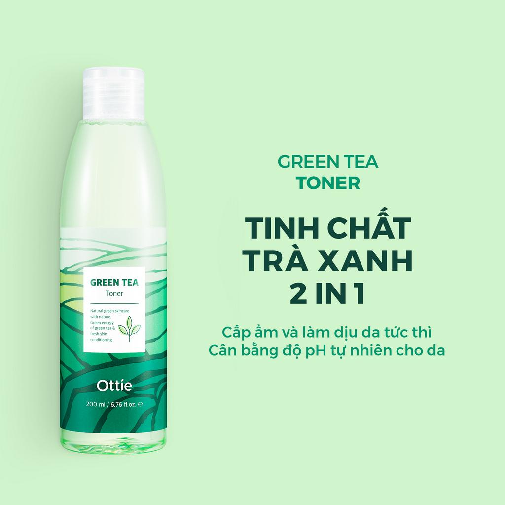 Bộ sản phẩm chăm sóc và dưỡng da toàn diện Ottie Green Tea