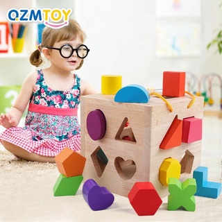 Đồ Chơi Gỗ Montessori Hộp Thả Hình Khối