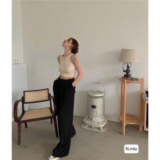 Áo tăm ba lỗ dáng áo crotop, dáng basic dễ phối đồ