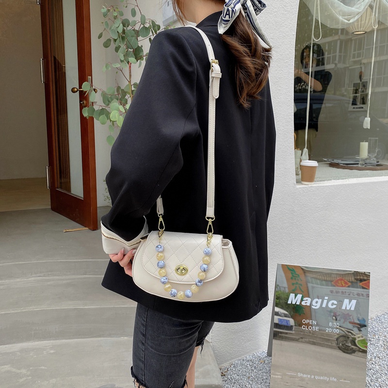 Túi Đeo Chéo Chuỗi Xích Bóng Pha Lê Phong Cách Hàn Quốc Hợp Thời Trang Cho Nữ