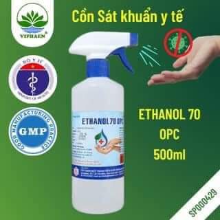 CỒN y tế ETHANOL 70 ĐỘ, Nước rửa tay khô diệt khuẩn ( SP CTY DƯỢC- OPC/BIDOPHARMA) CHAI 1L GIÁ HỢP LÝ