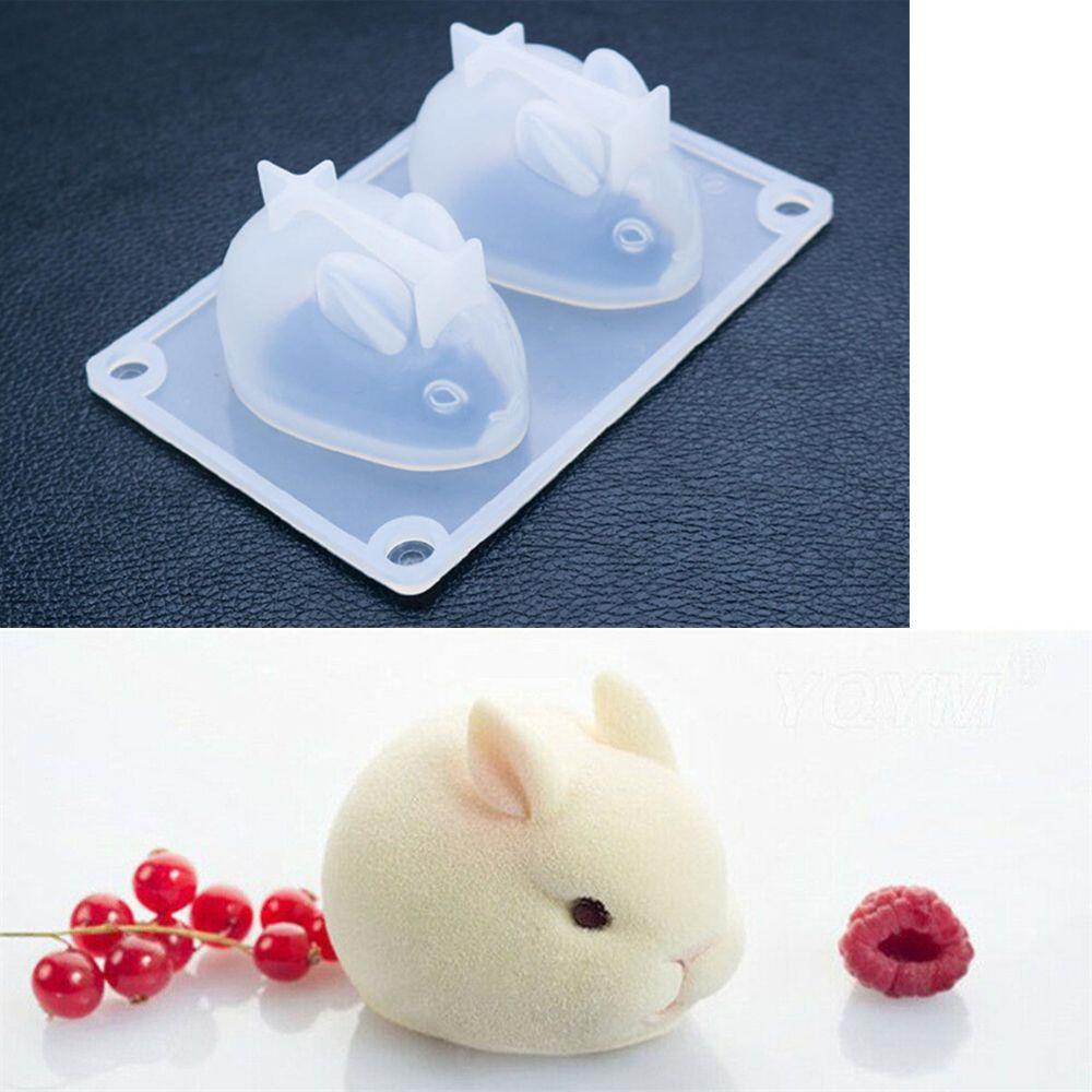 Khuôn Silicone Tạo Hình Làm Bánh Kẹo Hình Thỏ 3D DIY