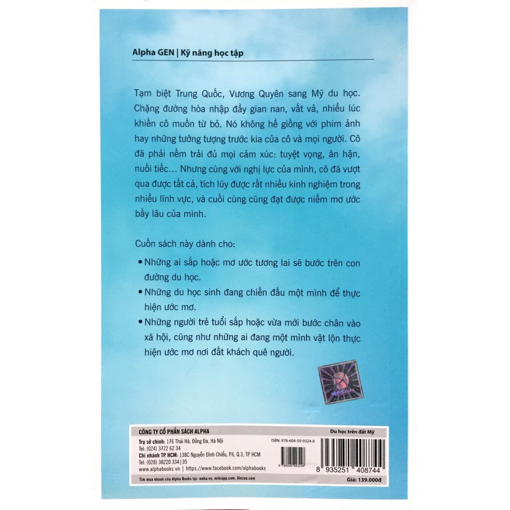 Sách - Du Học Trên Đất Mỹ (Tái Bản 2018) [AlphaBooks]
