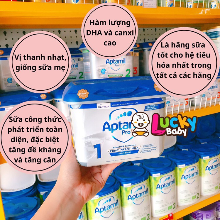 Sữa Aptamil Pro Anh 800g số 1,2,3