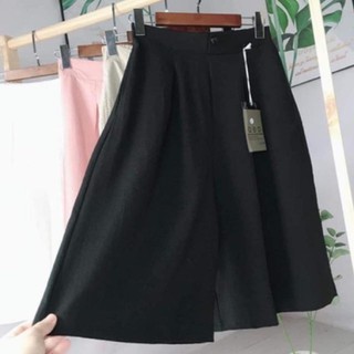 Quần Ống Rộng 🥰Freeship🥰Quần Giả Váy Lửng Chất Đũi Xếp Ly Siêu Xinh-kèm ảnh thật