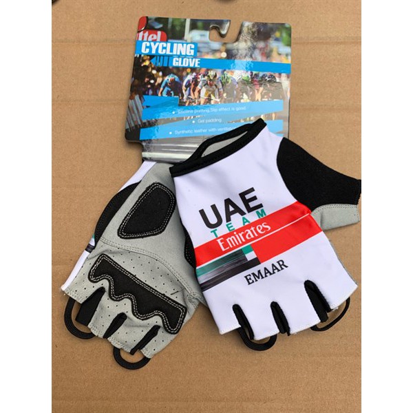 Gang tay xe đạp ngắn cổ UAE trắng