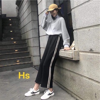 Quần ống rộng 2 sọc thể thao HS36 siêu đẹp