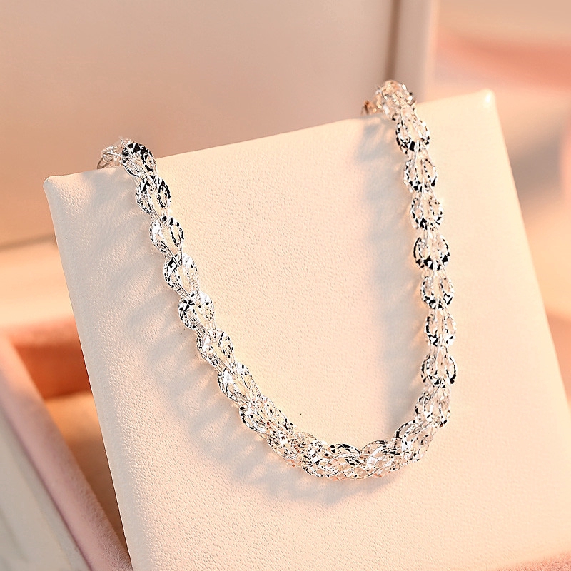 Vòng tay bạc 925 đơn giản retro thời trang