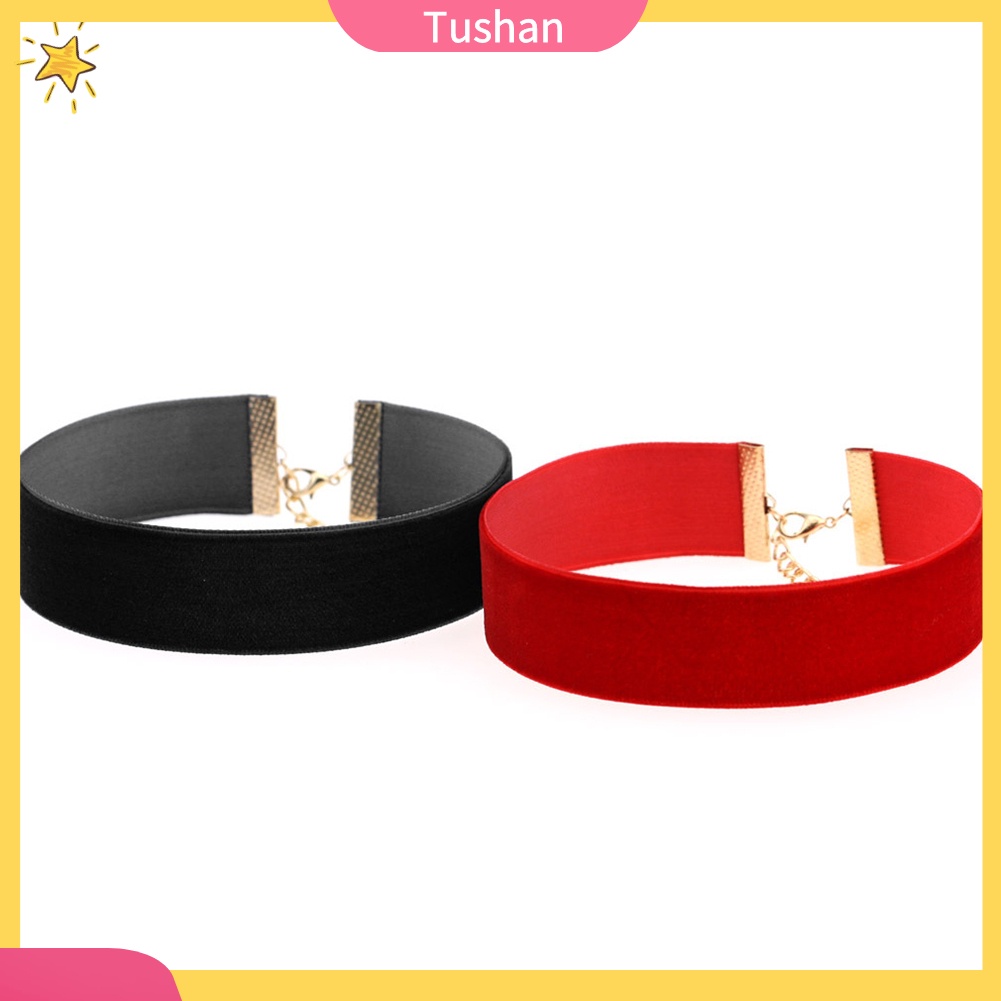 Vòng Cổ Choker Vải Nhung Bản Rộng Thời Trang Cho Nữ