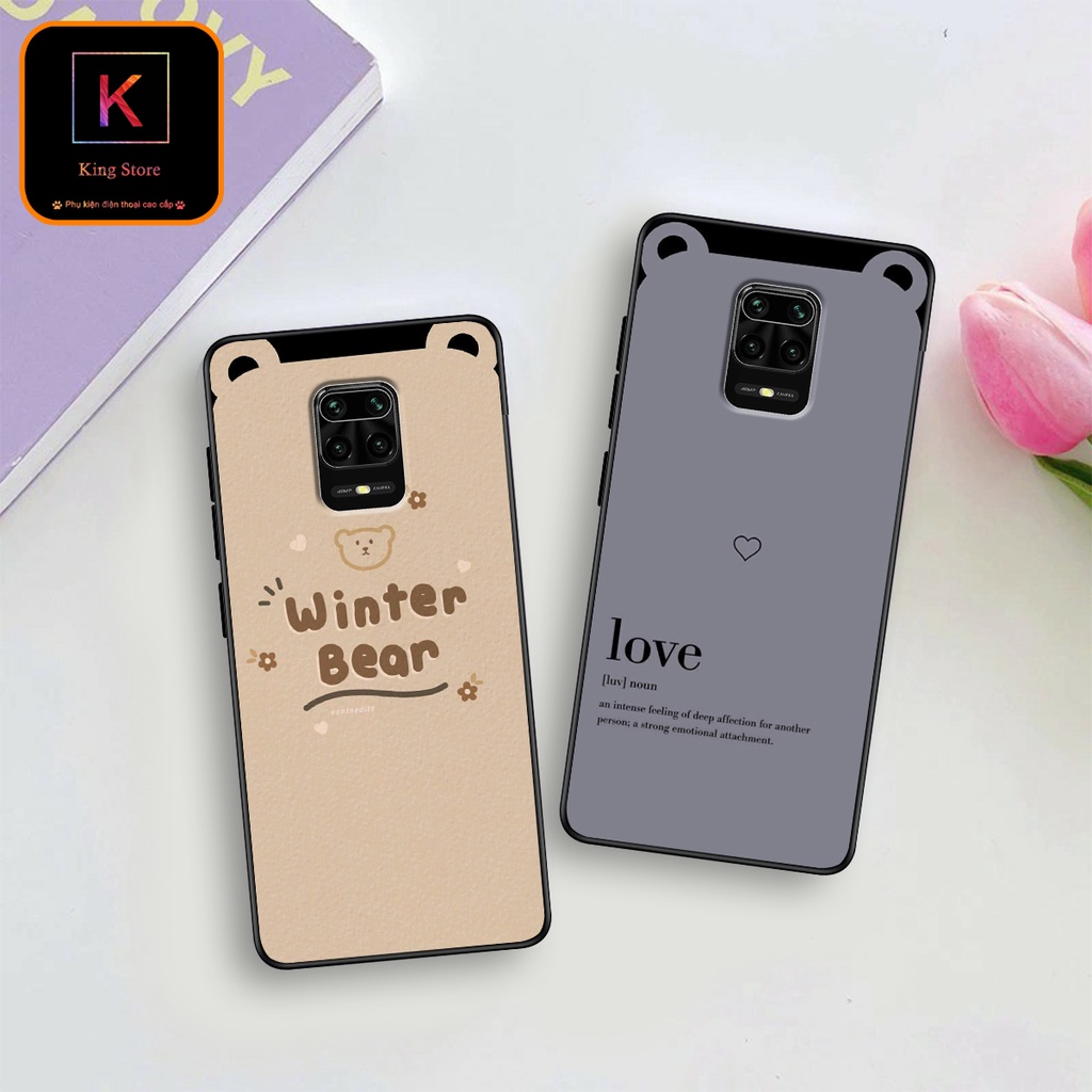 Ốp lưng Xiaomi Redmi Note 9 - Xiaomi Redmi Note 9s - Xiaomi Redmi Note 9 Pro - Ốp in hình tai thỏ , lưng nhám viền TPU