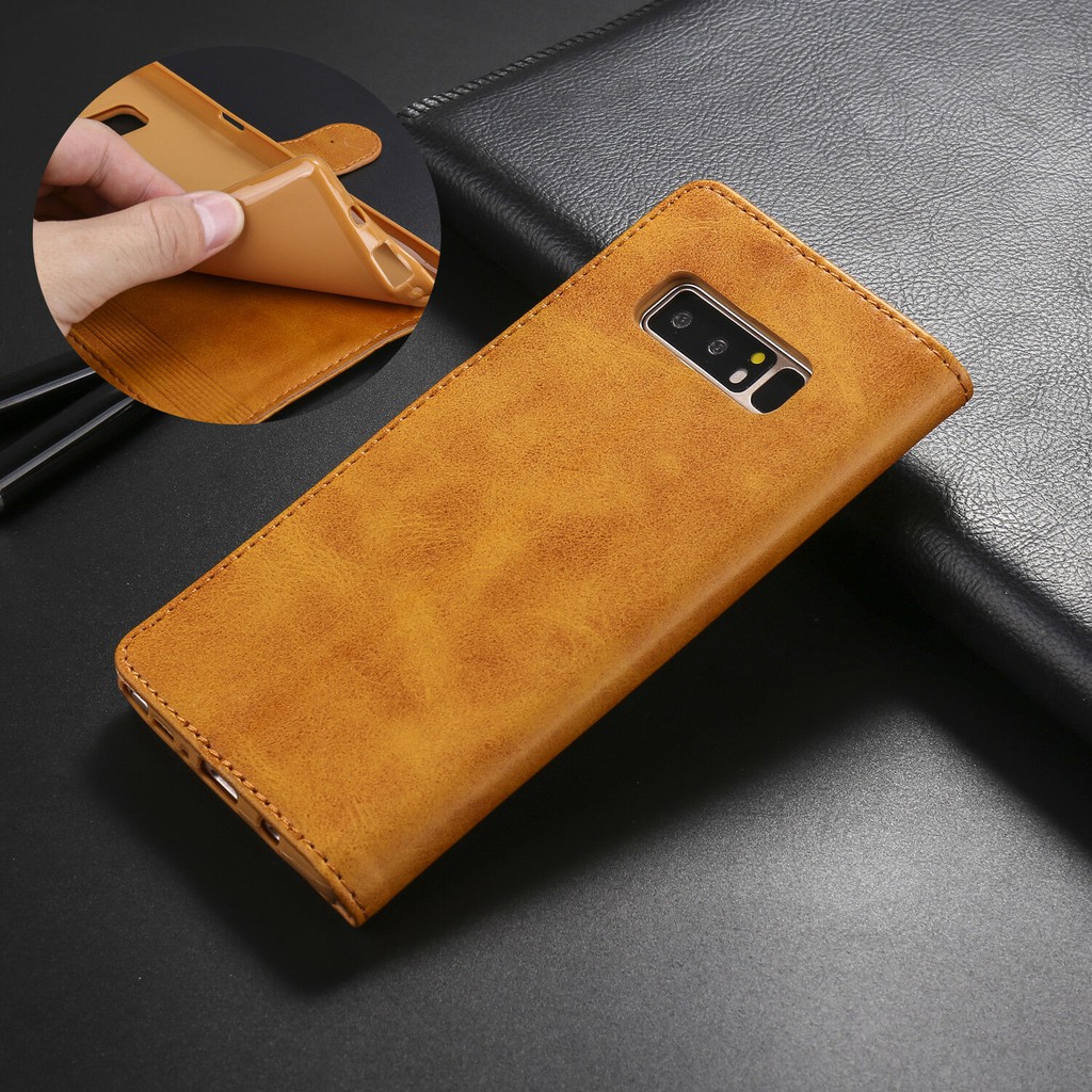 Ốp lưng da PU kèm ngăn đựng thẻ dành cho điện thoại Samsung Galaxy S6 S6edge S7 S8 S9+ S7edge | BigBuy360 - bigbuy360.vn