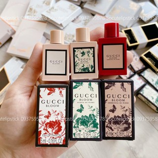 Nước hoa mini G.ucci / Gu Xì Bloom Acqua Di Fiori Mini EDP 5ml Chấm - 7.4ml Lăn