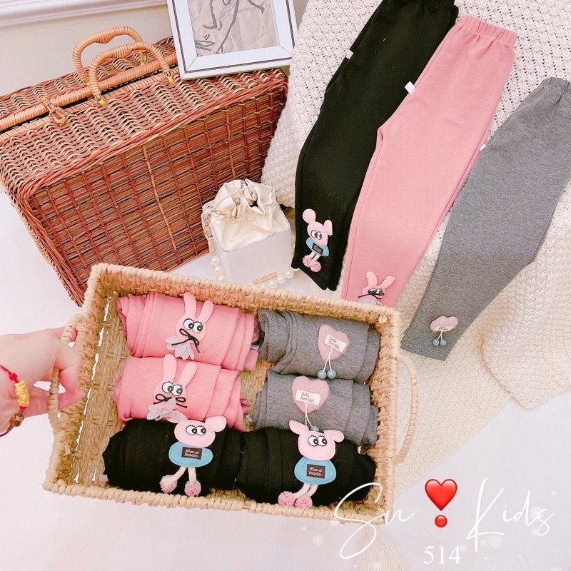 Quần dài bé gái, quần legging cho bé chất cotton co giãn 4 chiều mềm mại, thoải mái ZG Boutique size từ 7 đến 20kg