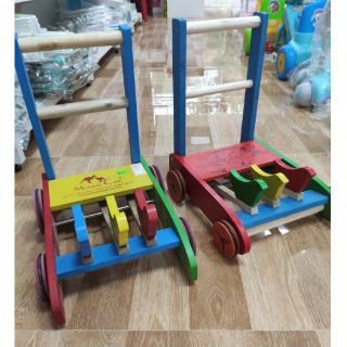 (Loại đẹp gỗ chắc)Xe tập đi gà mổ thóc bằng gỗ cho bé