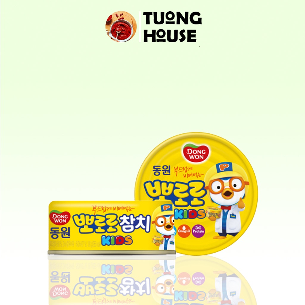 Cá Ngừ Dongwon Pororo Cho Trẻ Em Lon 100g - Theo Công Nghệ Hàn Quốc
