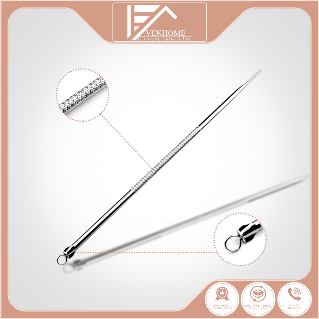Que nặn mụn, kim nặn mụn, cây lấy mụn 12.5cm cao cấp dùng trong spa