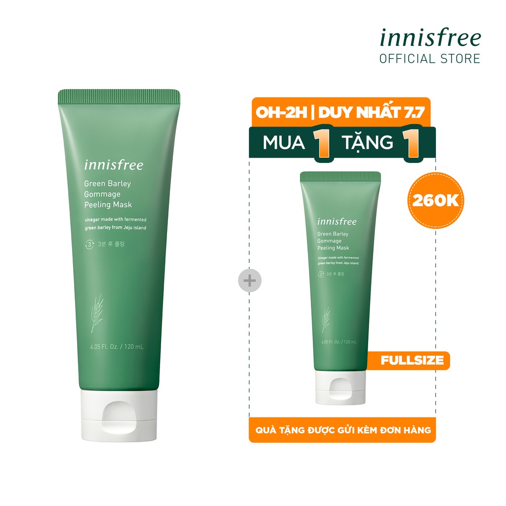 Mặt nạ tẩy tế bào da chết từ lúa mạch xanh innisfree Green Barley Gommage Mask 120ml