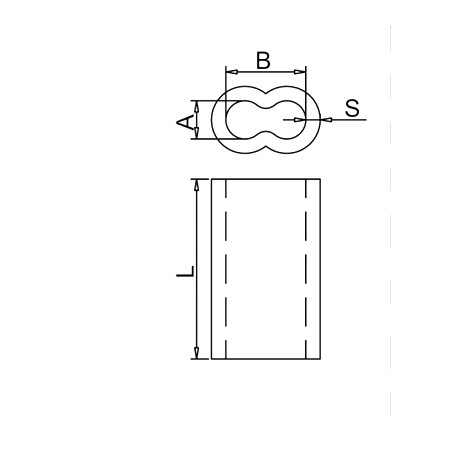 Đầu cốt nhôm số 8 kẹp dây cáp 3-3.2mm   / Đầu cốt nhôm số 8 ép cáp 3-3.2mm / Aluminum sleeve 3-3.2mm