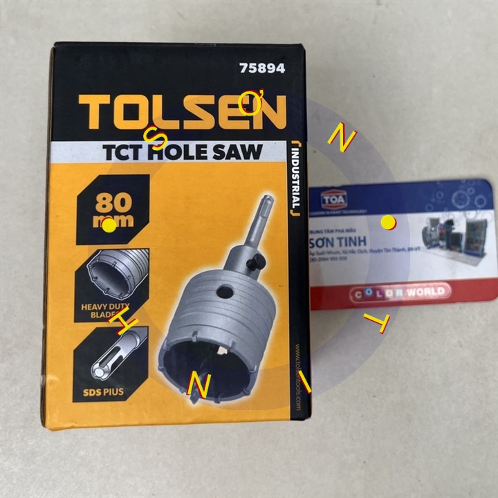 Mũi khoan lỗ khoét lỗ tường bê tông 80mm TOLSEN 75894