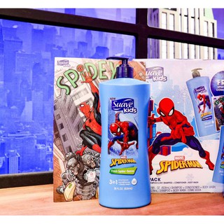 SỮA TẮM SUAVE KID SPIDERMAN 3 IN 1 CHO BÉ - CHAI 828ML